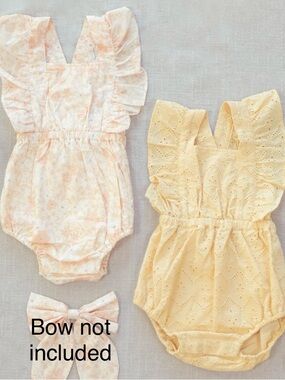 Noralee Lucy Romper Petal and Lemon